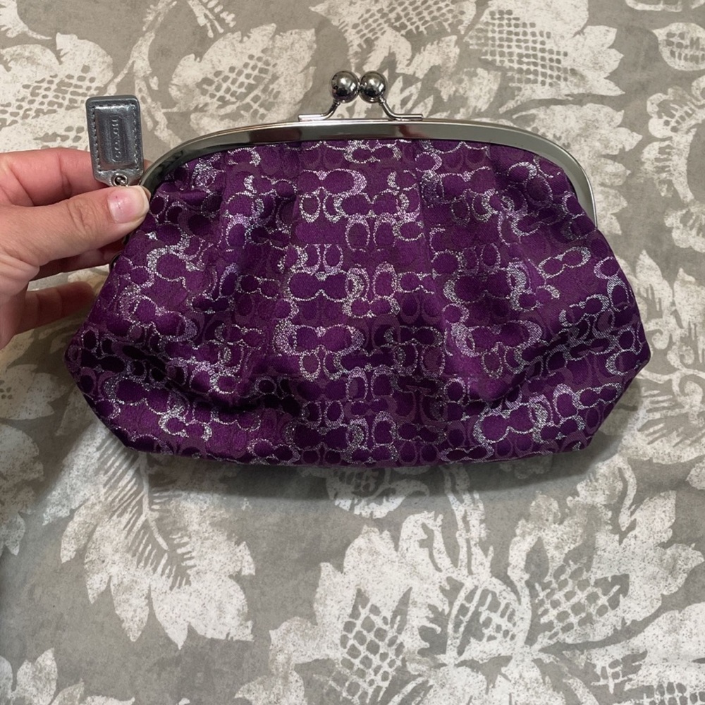 Purple Coach Clutch / Wristlet / Purse